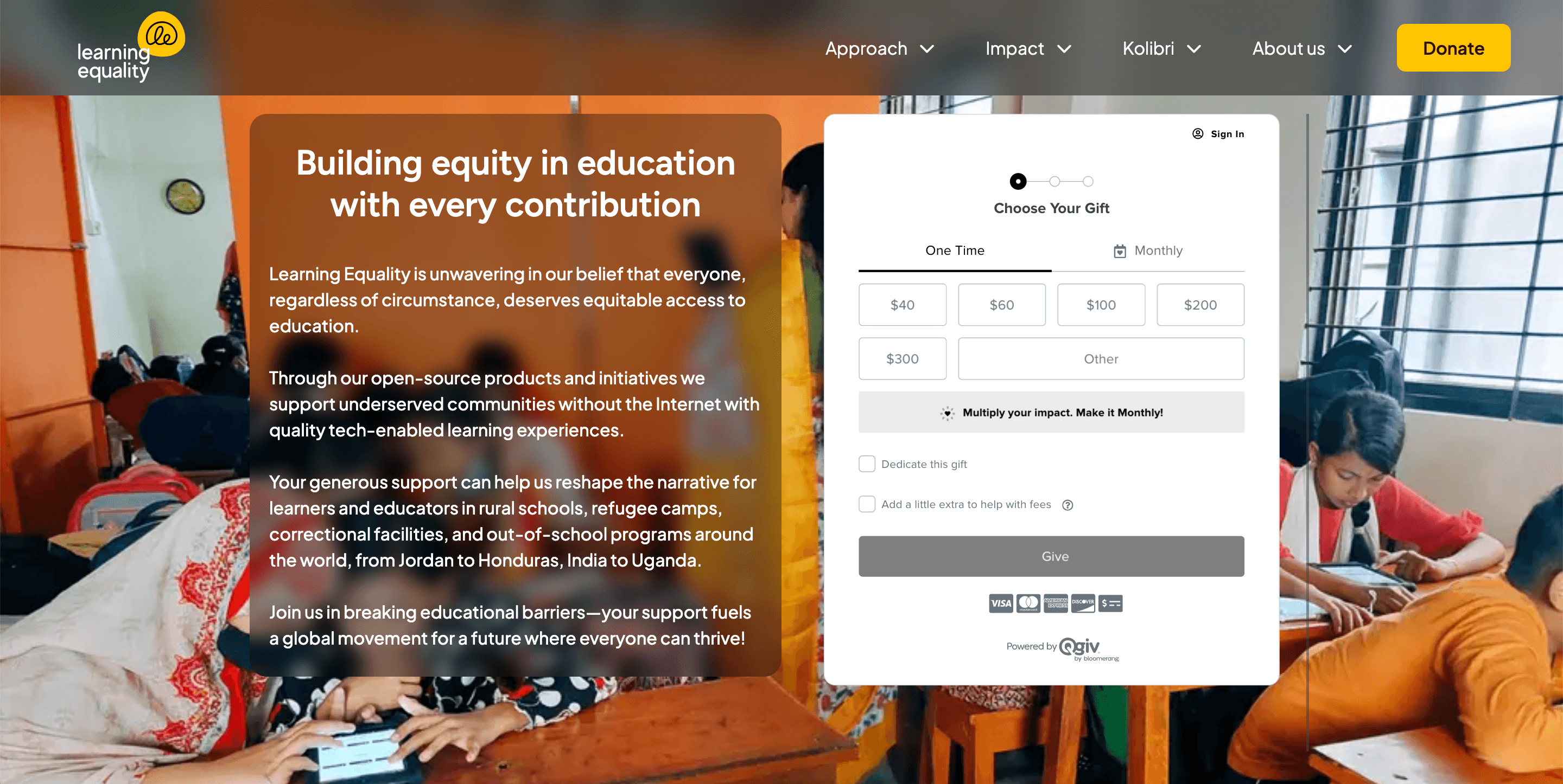 Learning Equality Donation Page